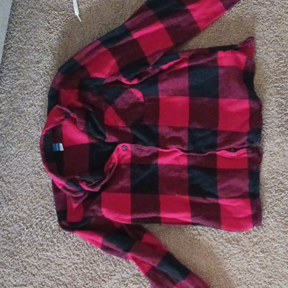 Red and black plaid nightshirt